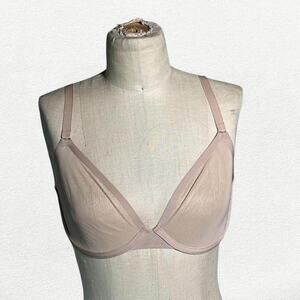 Cuup The Plunge Bra in Mesh in Nude